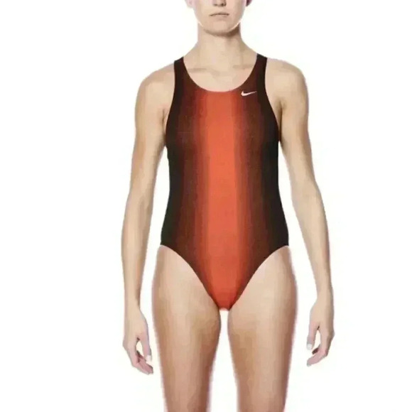 Nike‎ Fade Sting Women Swim Performance Fastback One Piece Size 6 - Picture 1 of 7